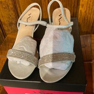 Nina small heal silver sandal